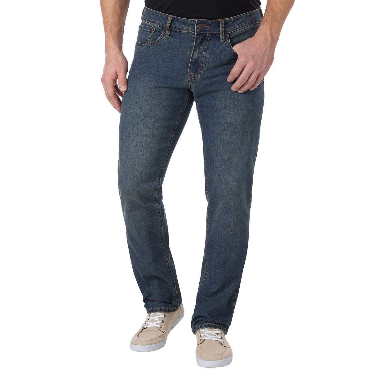 IZOD Men's Comfort Stretch Straight Fit Jeans (42W x 29L, Lexington ...