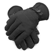 Mens Thinsulate Thick Water Resistant Fully Fleeced Lined Adult Winter Snow Ski Black Men Glove, Male