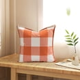 thumbnail image 4 of PONPRNGY 1Pc Fall Orange Decor Throw Pillow Covers Outdoor 15x15 Thanksgiving Decorative Buffalo Plaid Checkers Rustic Cushion Cases Autumn Farmhouse Home Decor for Couch Bedroom, 4 of 6