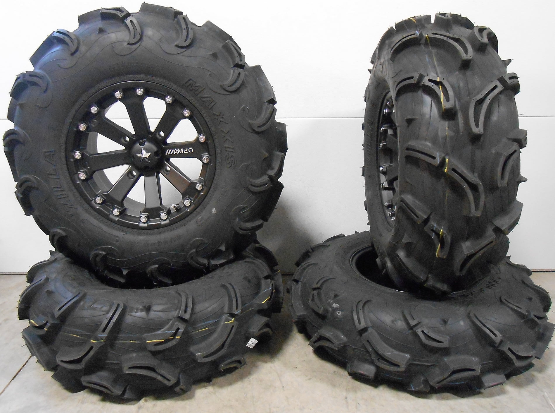 MSA Black Kore 14" UTV Wheels 30" Zilla Tires Kawasaki Mule Pro FXT