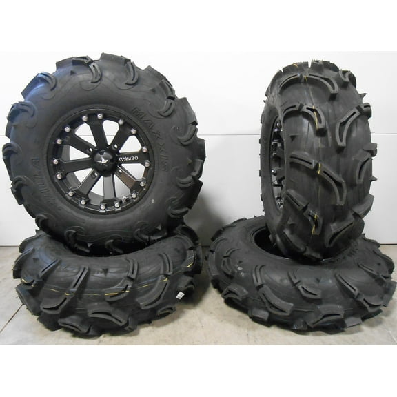MSA Black Kore 14" UTV Wheels 30" Zilla Tires Kawasaki Mule Pro FXT
