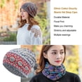 thumbnail image 2 of Tuque Décontractée Style Bohème Hijab Musulman Turban Extensible Mode Bonnets de Protection des Oreilles Accessoires de Coiffure Bonnet Gris Rouge, 2 of 6