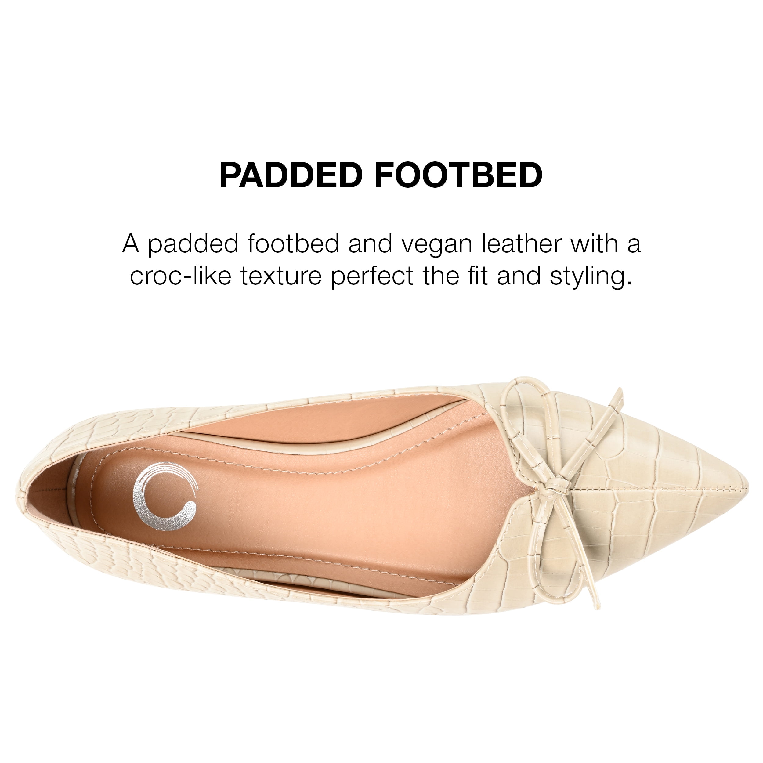 Journee Collection Womens Devalyn Ballet Pointed Toe Slip On Flats