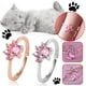 thumbnail image 1 of HomeKingdee 1PC Adjustable Cat Paw Ring with Cubic Zirconia - Cute Plastic Jewelry Gift for Women Girls for Christmas Birthday Valentine's Day, 1 of 5