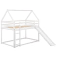 thumbnail image 5 of Jopath Bunk House Bed Bunk Bed Twin Over Twin with Slide and Ladder,Loft Bed House Bunk Bed Frame for Boys Girls White, 5 of 9