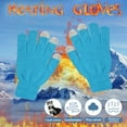 thumbnail image 2 of Miyuadkai Gloves Mittens Slip Solid Men's And Women's Show Knitted Gloves Wool Non Finger Gloves Cycling Color Gloves Accessory Light blue, 2 of 3