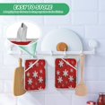 thumbnail image 6 of 2 Pack Pot Holders for Kitchen Heat Resistant Hot Pads Sets for Cooking Baking Red and White Snowflakes, 6 of 7