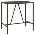 thumbnail image 2 of vidaXL 5 Piece Garden Bar Set with Cushions Brown Poly Rattan, 2 of 4