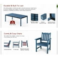 thumbnail image 2 of 5 Piece Patio Dining Set, All Weather Rectangle Table and 4 Dinning Chairs with Umbrella Hole, Outdoor Garden Furniture Set for Backyard, Poolside, Porch, Blue, 2 of 9