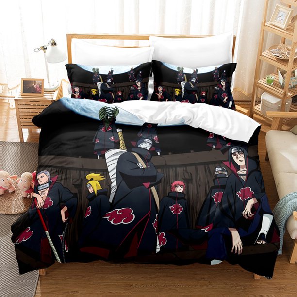 3PCS New Naruto Bedding Bed Set Twin Full Queen King Size Itachi