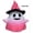 Pink, variant on Gradient Pink Ghost Plush Toy with Star Witch Hat,Made of Skin-Friendly Short Plush Surface,Exquisite Embroidery Facial Details for Bedroom Home Layout,Halloween Party Table Ornament