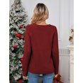 thumbnail image 3 of Cogild Snowman Christmas Sweaters for Womens Cozy Holiday Knitted Pullover for Winter, 3 of 7