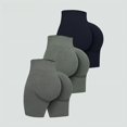 thumbnail image 3 of Pantalones de yoga europeos y americanos sin costuras, pantalones de ciclismo de cintura alta para verano, pantalones cortos de yoga, pantalones deportivos de fitness para mujeres, leggings, 3 of 5