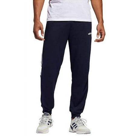 Adidas Men’s Neo French Terry 3 Stripe Jogger Sweat Pants, Navy, Medium - NEW