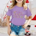 thumbnail image 2 of MUXiin Kids Easter Shirts Girls 3d Prints Short Sleeve Tee for Toddler Comfortable Easter Day Pullover Tops Tee for Boys & Girls Easter Gifts for Girls(Purple,3-4 Years), 2 of 5
