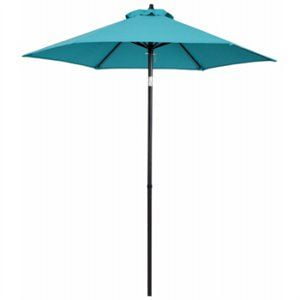 Team Umbrella - March Products ECO706IT-P33 Patio Market Umbrella, Teal Fabric, 7-Ft.