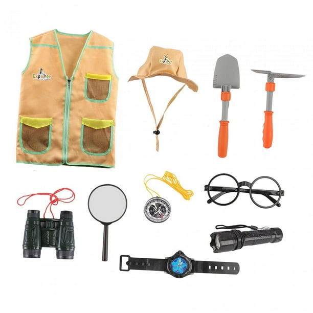 CHUNLINLAODA Kit De Explorador Infantil – Chaleco Y Sombrero Para Aventuras Al Aire Libre De 3 A 10 Años