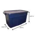 thumbnail image 2 of Rubbermaid 31 Gallon Stackable Storage Container, Dark Indigo Metallic (6 Pack), 2 of 6