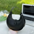 thumbnail image 1 of Half Moon Commute Bag Fashion Underarm Hobo Bag Solid Color for Weekend Vacation, 1 of 10