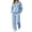 Light Blue, variant on JIAYUE Women 2 Piece Set Solid Color Long Sleeve Hoodies With Jogger Pants Outfit for Party Wear