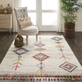 thumbnail image 6 of Nourison Moroccan Casbah Shag Cream/Grey 5'3" x 7'9" Area Rug, (5x8), 6 of 8