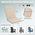 thumbnail image 3 of Ottowood Outdoor Adirondack Chair Cushions Set of 4 - Removable Covers, Water-Repellent, Fade-Resistant, Non-Slip Bottom & Securing Straps, Universal Fit for Most Chairs - Beige, 3 of 8