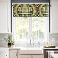 thumbnail image 2 of Polynesian Window Curtain Valance for Kitchen Windows/Bathroom/Living Room/Bedroom Privacy Decorative Rod Pocket Short Window Valance Curtain, 52" W x 18" L, Ethnic Textures, 2 of 5