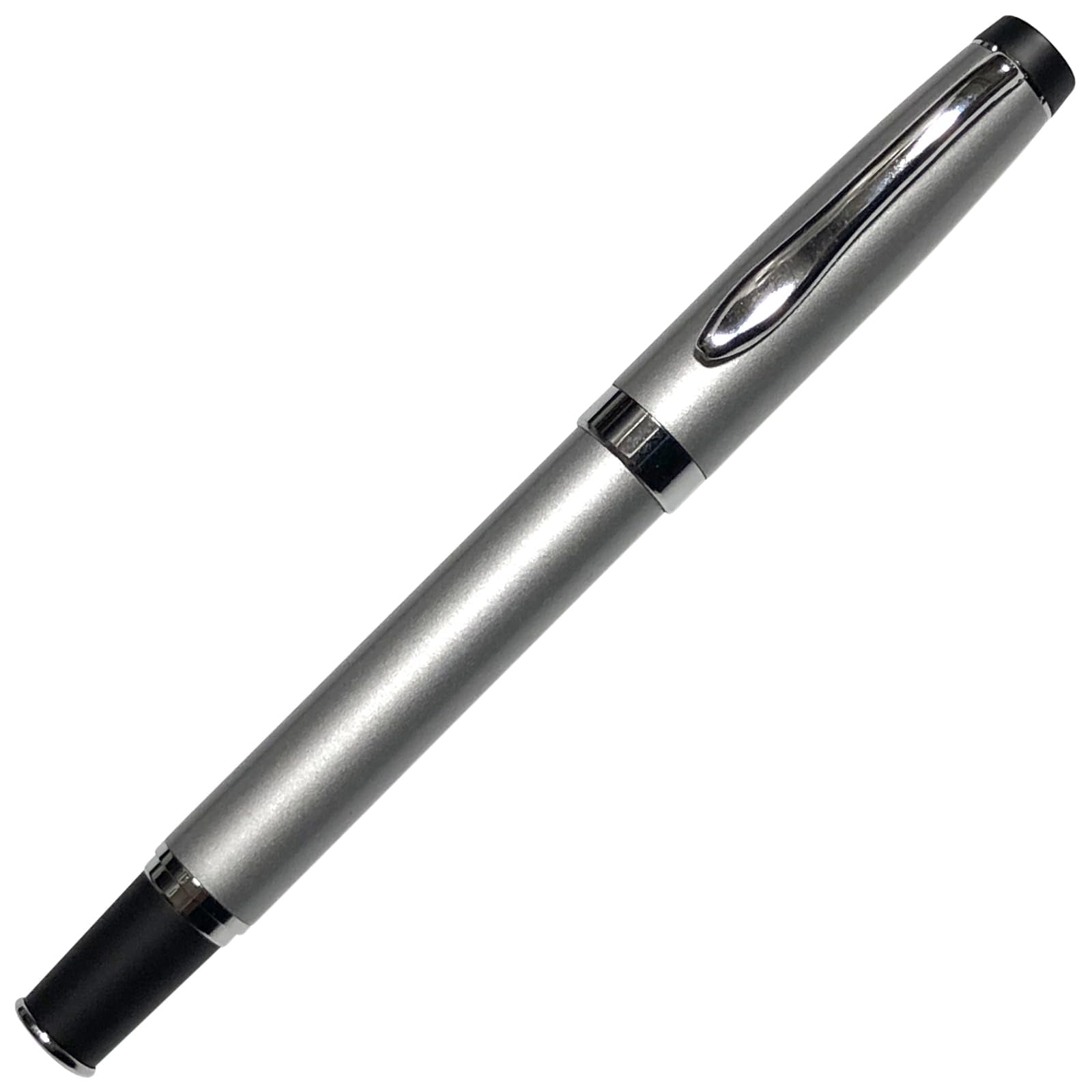 Gripper Rollerball Pen - Silver with Anti Slip Grip (Budget Friendly Pen)