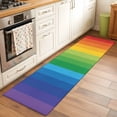 thumbnail image 2 of Runner Rug 2'x6', Colorful Striped Ombre Washable Non-Slip Hallway Runner Rugs, Rainbow Stripes Modern Abstract Art Bedside Rugs Floor Mats Carpet Runners for Kitchen Bathroom Laundry Room, 2 of 8