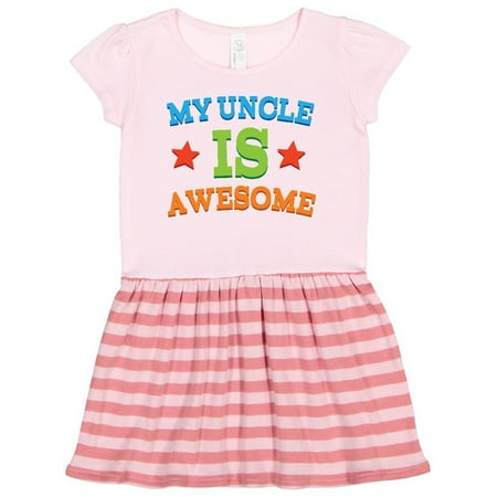 

Inktastic My Uncle Is Awesome Gift Toddler Girl Dress