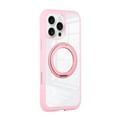 thumbnail image 6 of for iPhone 15 Magnetic Kickstand Clear Case, [Compatible with MagSafe] Shockproof Slim Transparent Glossy Case with 360° Ring Stand Soft TPU Protective Cover for iPhone 15, Pink, 6 of 7