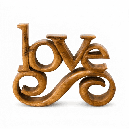 Decozen Home Decor Gifts for Mom – Wooden Love Letters Sculpture Acacia Wood Figurine Mother’s Day Gift Ideas Mom Birthday Gifts Home Decor Gifts for Mom Dad Wedding and Anniversary