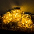thumbnail image 2 of Paquete de 3 lámparas solares para jardín, 20 linternas LED solares para exteriores en tarro de albañil resistentes a la intemperie, luces de hadas en vidrio, luces solares para decoración de jardín, 2 of 7