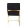 thumbnail image 5 of High Back Fuji Contemporary Dining Chair in Gold and Black Velvet by LumiSource - Set of 2, 5 of 5