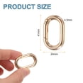 thumbnail image 2 of Uxcell 8pcs Spring O Ring Clip, Metal Spring Clasp Key Ring, Rounded Rectangle Snap Buckle, 2 of 7