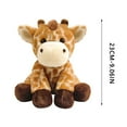thumbnail image 4 of Cute Plush Forest Animal Doll Stuffed Toy Squatting Sitting Figurine for Home Desk Decoration, Soft Stuffed Animal Gift for s Adults Nursery Decor(Giraffe), 4 of 5