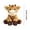 Giraffe, variant on Adorable Monkey Plush Doll, Forest Animal Squatting Sitting Figurine for Home and Office Decoration, Soft and Safe Stuffed Toy for All Ages, Machine Washable with High-Elastic Filling