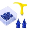 thumbnail image 1 of 50 piezas de clavos para zapatos de pista, para correr en pista y campo, prácticos con llave para es de competición deportiva de Azul, 1 of 8