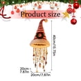 thumbnail image 2 of Glowing Santa Hat Hanging Chandelier, 15.75" Warm LED Light Christmas Ornament, Holiday Hanging Lighting, Indoor Outdoor Christmas Decor, Front Porch Mantel Lighted Ornament, Christmas Hat Chandelier, 2 of 6