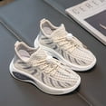 thumbnail image 2 of AUDeals Kids Boys Girls Running Shoes, Lightweight Mesh Sports Sneakers with Strap, Comfortable Athletic Walking Shoes (White, 9-9.5 Years), 2 of 5