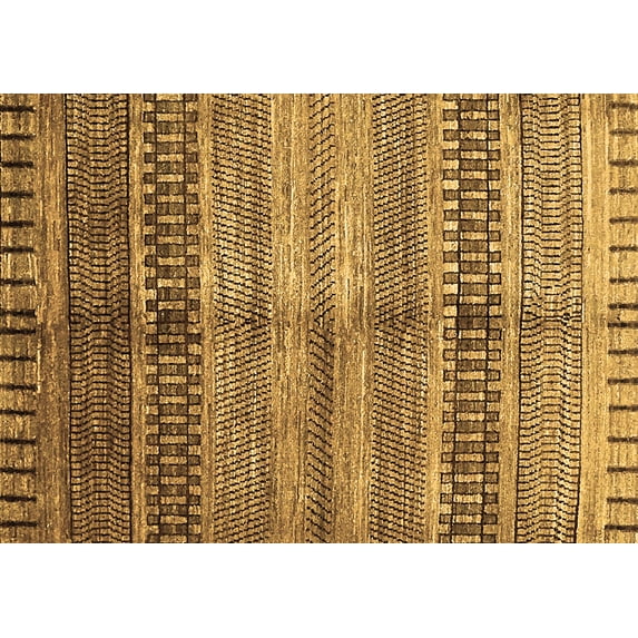 Ahgly Company Indoor Rectangle Abstract Brown Modern Area Rugs, 8' x 10'
