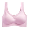 thumbnail image 5 of Gyexs Women's Comfortable Deep V Neck Sports Yoga Bra for Sleep and Active Seamless Bras for Women, Pink, Size M, 5 of 5