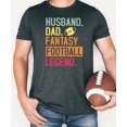 thumbnail image 2 of Husband Dad Fantasy Football Legend T-Shirt Funny Sports Dad Tee Dark Gray Heather Shirt Adult Medium, 2 of 5