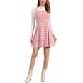 thumbnail image 1 of VESTIDO PINAFORE A-LINE SIN MANGAS DE TWEED A CUADROS PARA MUJERES CHIC XS ROJO Y BLANCO, 1 of 5