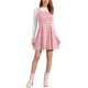 thumbnail image 1 of Vestido A-Line sin mangas de tweed a cuadros para mujer INSPIRE CHIC XL Rojo Blanco, 1 of 5
