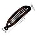 thumbnail image 3 of Fegute Double-Sided Banana Clip Plastic Hair Accessory Elegant Ponytail Hairstyle Tool Daily Commuting or Dating Stable Design Thin Shape Disposables, 3 of 5
