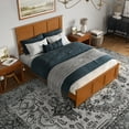 thumbnail image 4 of Charlotte Queen Low Profile Platform Bed with Matching Footboard in Light Toffee, 4 of 13