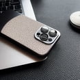 thumbnail image 4 of Stylish Titanium Metal Paint Back Case for iPhone 13, Thin Fit Rock Pattern Color-Matching Design Support Wireless Charging Lightweight Drop Protecttion for iPhone 13 - Blue, 4 of 10