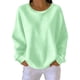 thumbnail image 1 of Blusas de Manga Larga para las Mujeres Cómodas de Cuello Redondo Sólido Casual Camiseta Blusa, Camisetas de Manga Larga de la Moda de las Mujeres, 1 of 6