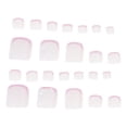 thumbnail image 5 of 24x French Tip False Toenails Bowknot Press on Toe Nails Full Cover False Toenails Artificial Nails for Party, 5 of 9